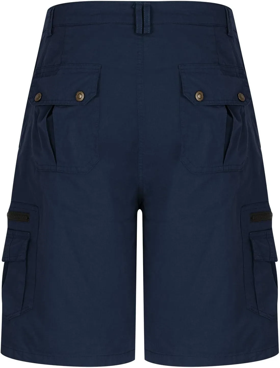 Men Casual Fashion Solid Shorts with Multi-Pockets Button Zipper Cargo Shorts Pants Outdoors Workwear