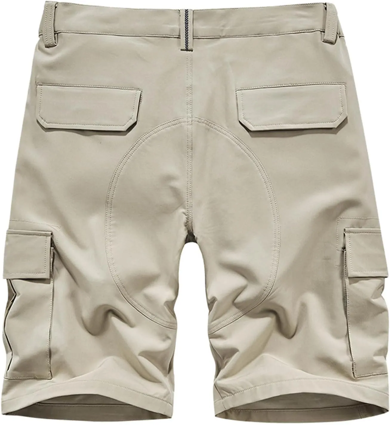Men Casual Fashion Solid Shorts with Multi-Pockets Button Zipper Cargo Shorts Pants Outdoors Workwear