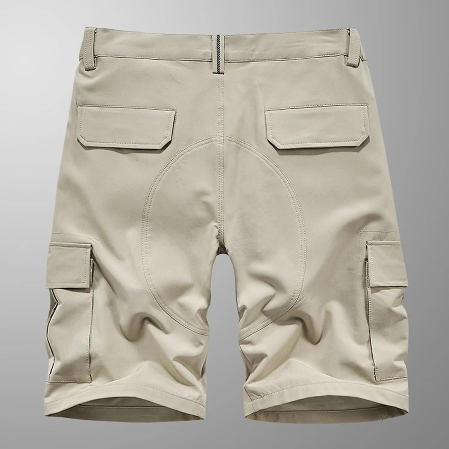 Men Casual Fashion Solid Shorts with Multi-Pockets Button Zipper Cargo Shorts Pants Outdoors Workwear