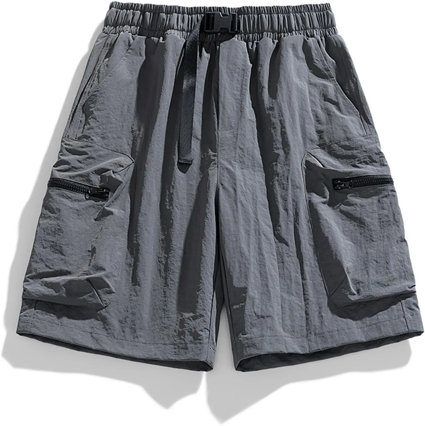 Men Casual Shorts Elastic Waist Quick Dry Shorts Loose Fit Big and Tall Lightweight Outdoor Beach Shorts