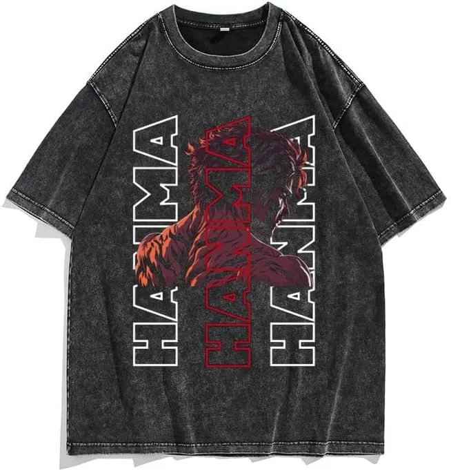 Men's 90s Vintage Anime Graphic Shirts Summer Casual Hip Hop Tee Streetwear Harajuku Top Tshirt Y2K Tops
