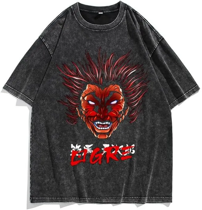 Men's 90s Vintage Anime Graphic Shirts Summer Casual Hip Hop Tee Streetwear Harajuku Top Tshirt Y2K Tops