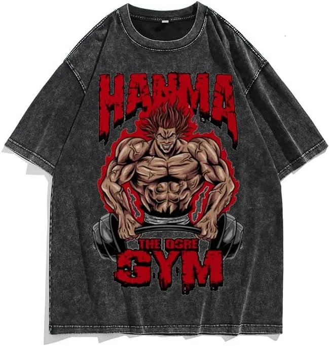 Men's 90s Vintage Anime Graphic Shirts Summer Casual Hip Hop Tee Streetwear Harajuku Top Tshirt Y2K Tops