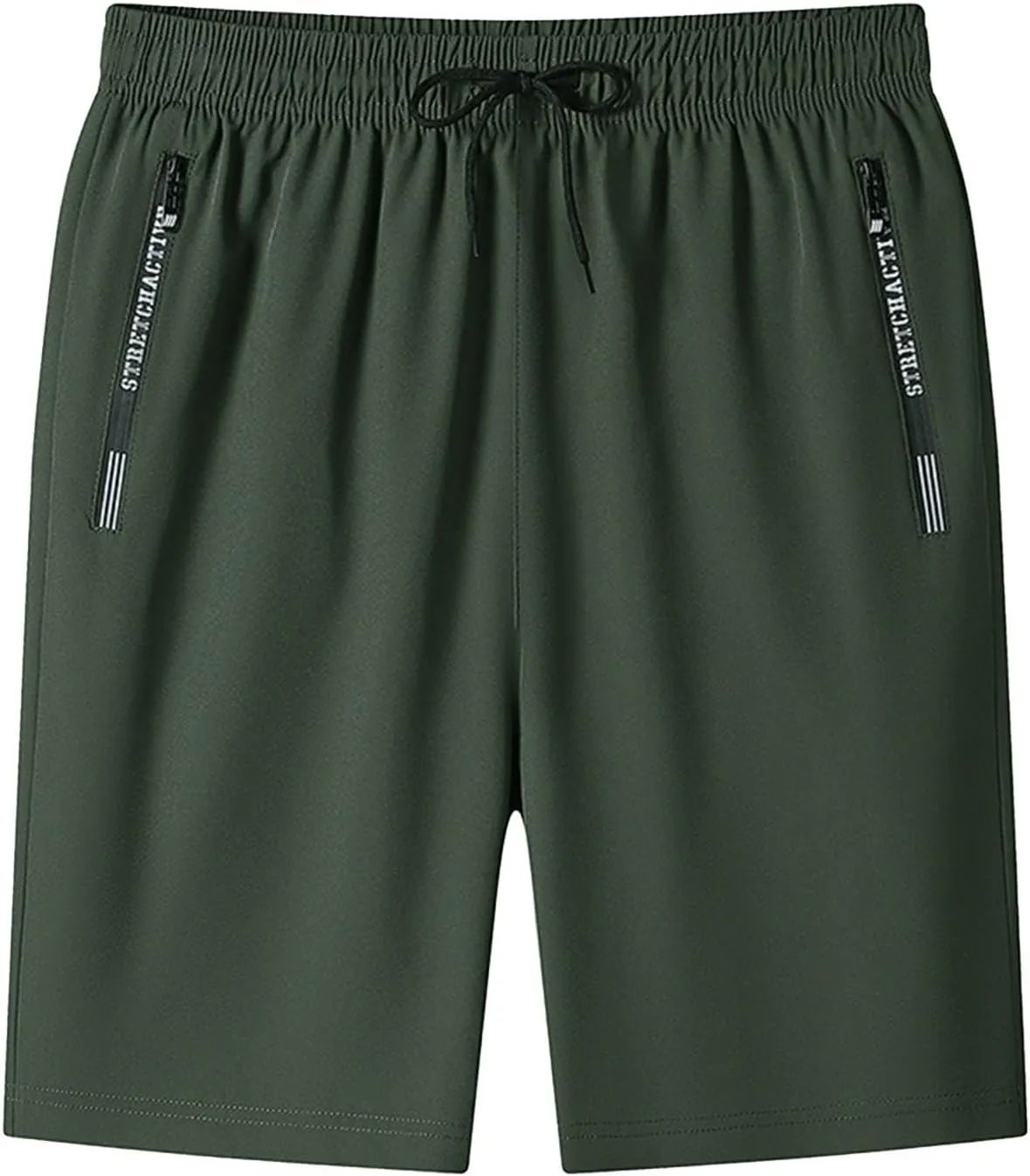 Men's Active Shorts Ice Silk Drawstring Elastic Waisted Quick Dry Athletic Shorts Running Gym Workout Casual Short Pants