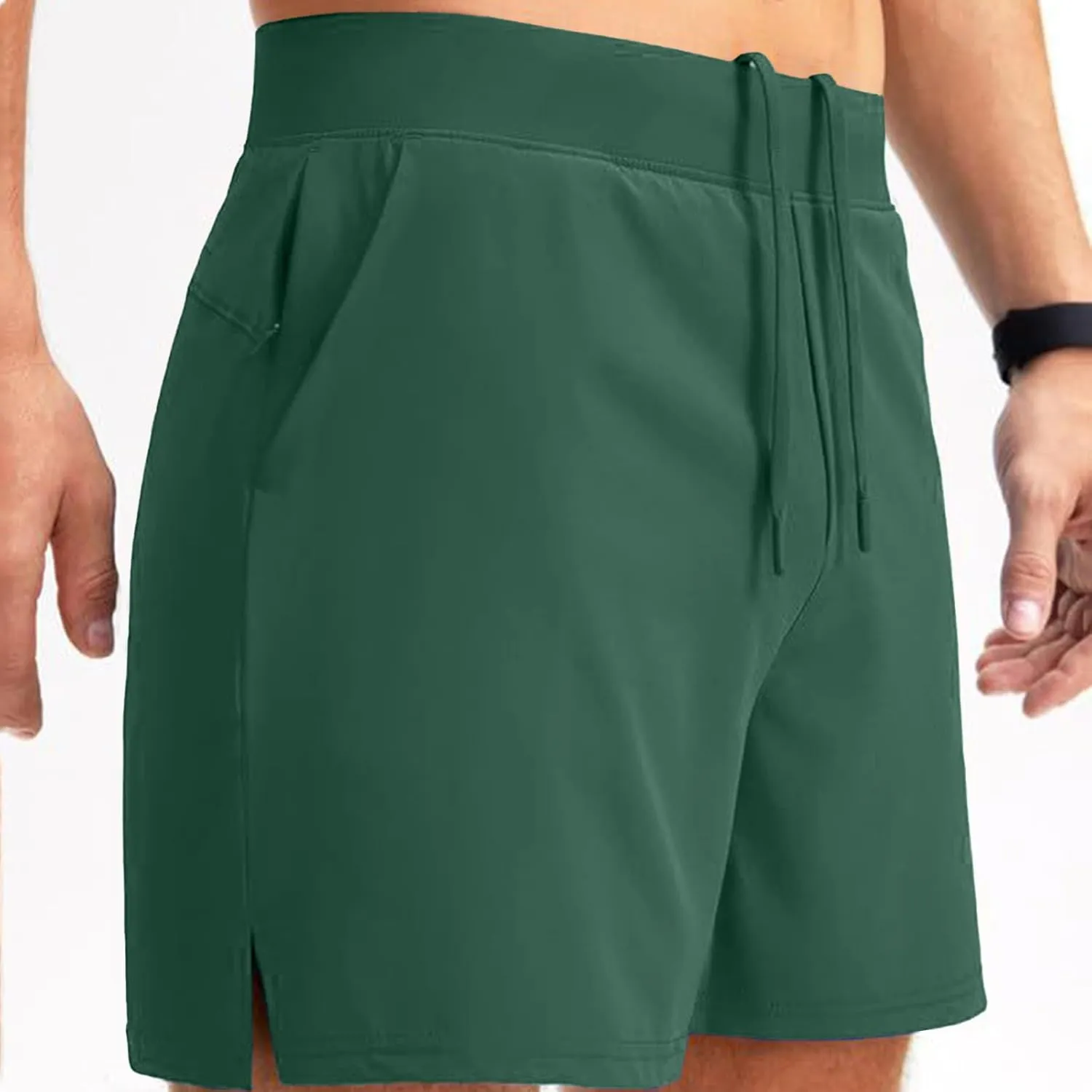 Mens Athletic Running Shorts Classic Stretch Waist Drawstring Quick Dry Work Short Pants Outdoor Gym Workout Shorts