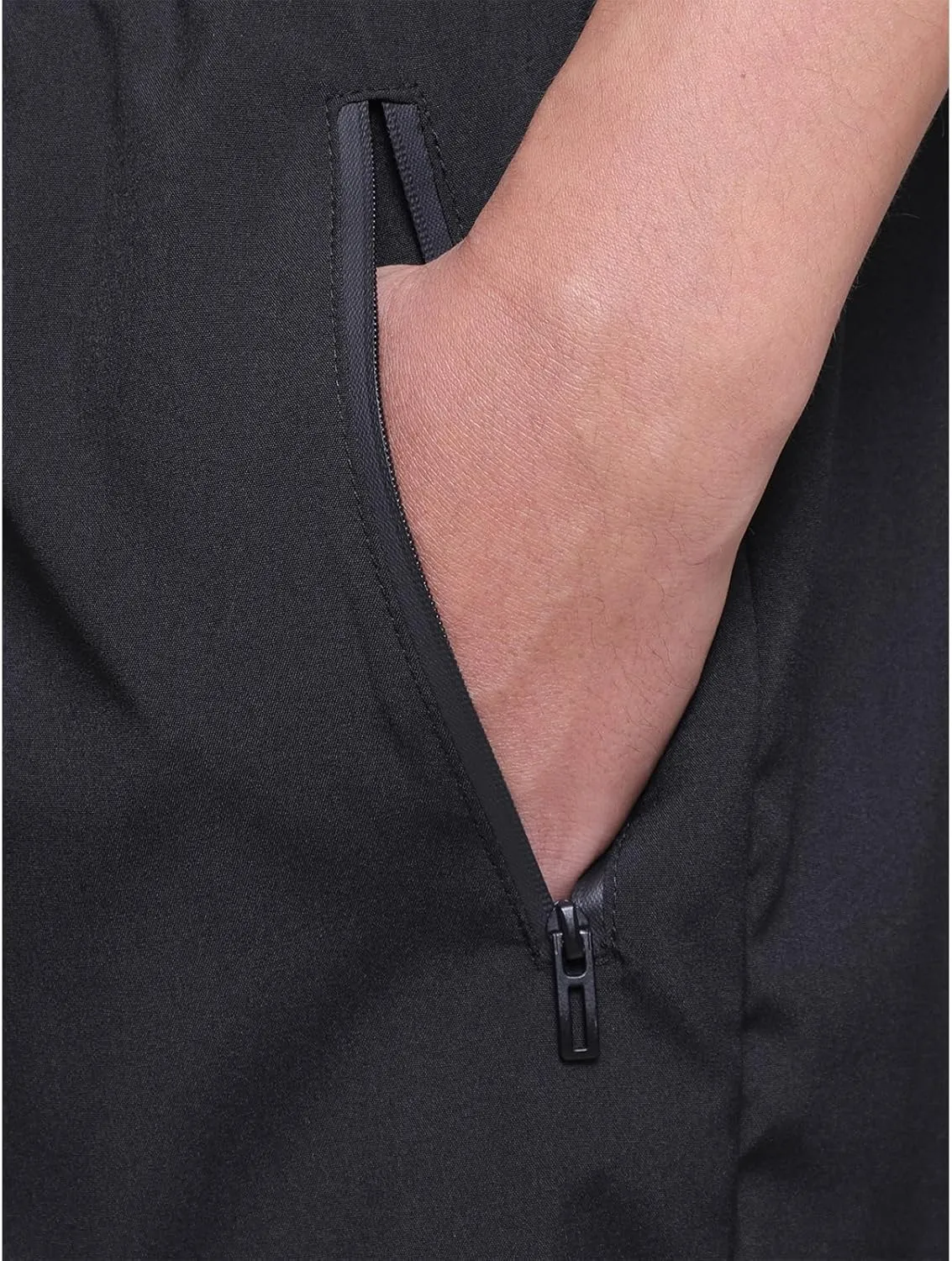 Men's Athletic Shorts Gym Workout Sweat Shorts Quick Dry Water-Repellent Pants Summer Running Pants with Zip Pockets