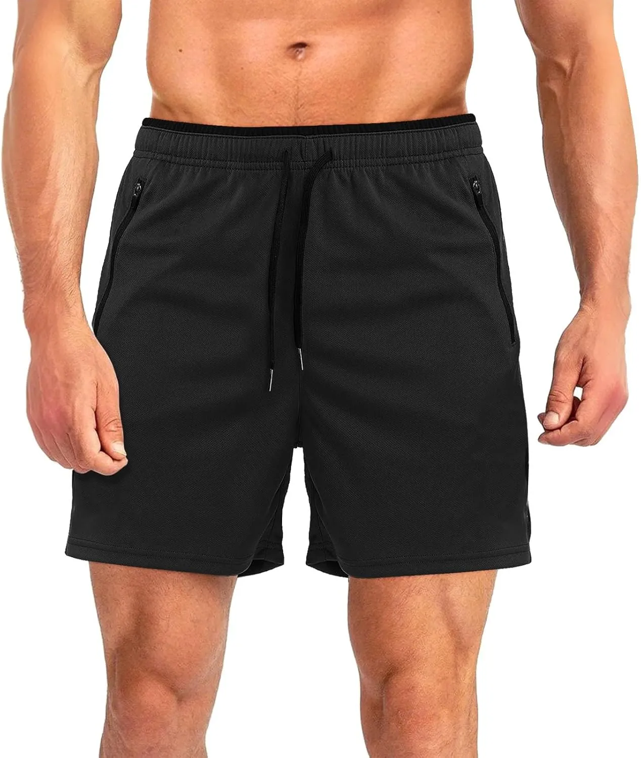 Mens Athletic Shorts Quick Dry Breathable Loose Fit Hiking Workout SweatShorts Elastic Waist Drawstring Summer Shorts