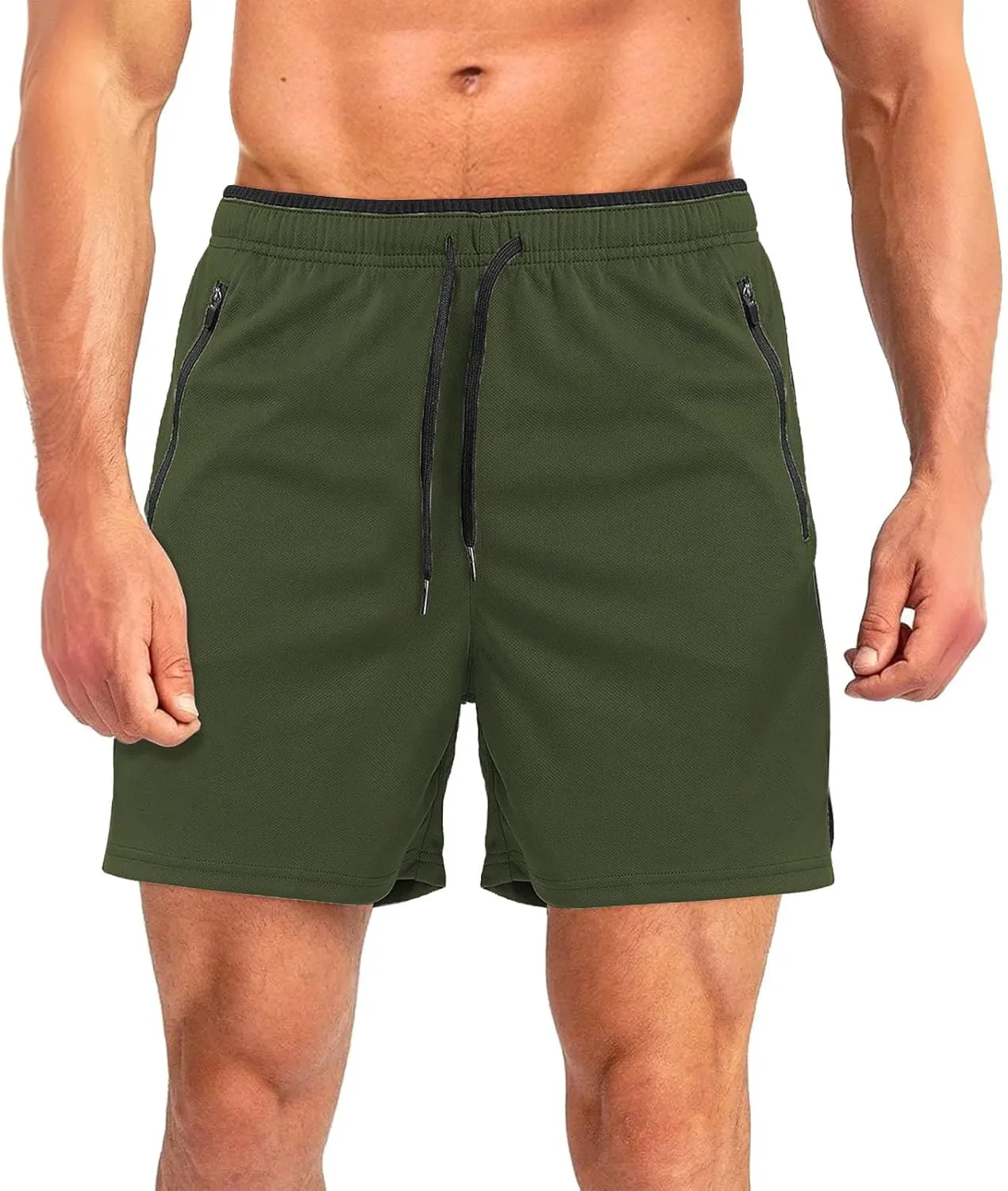 Mens Athletic Shorts Quick Dry Breathable Loose Fit Hiking Workout SweatShorts Elastic Waist Drawstring Summer Shorts