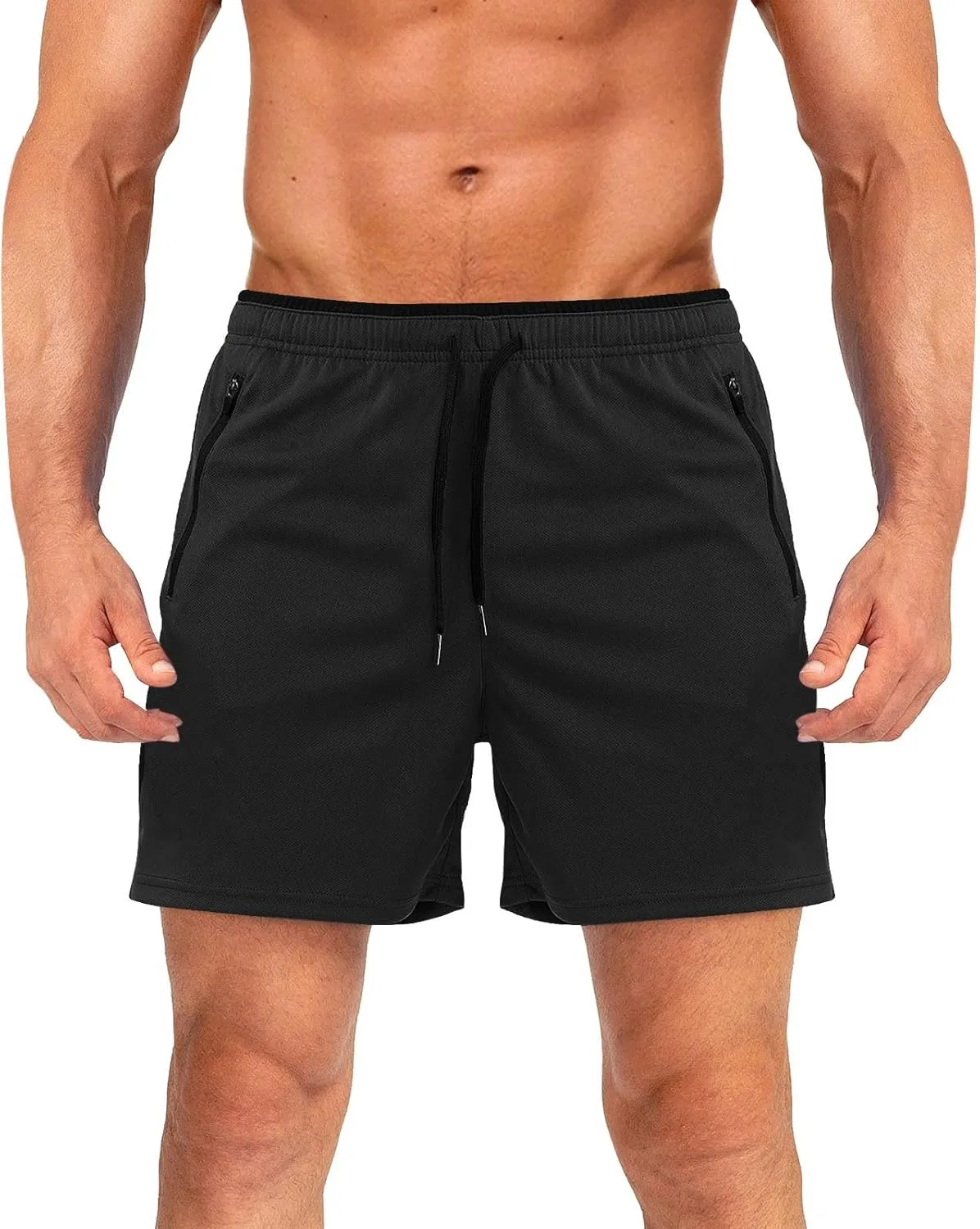 Mens Athletic Shorts Quick Dry Breathable Loose Fit Hiking Workout SweatShorts Elastic Waist Drawstring Summer Shorts