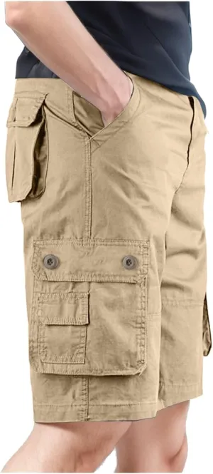 Men's Athletic Sport Cargo Shorts Hiking Fitness Short Pant Classic Fit Work Pants Summer Beach Shorts