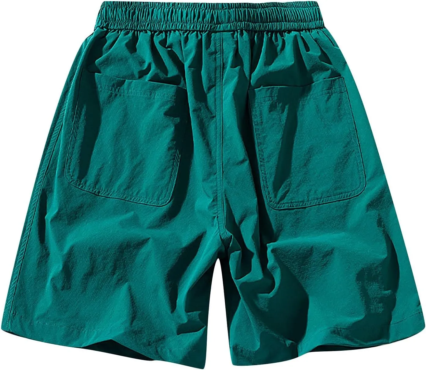 Men's Cargo Shorts Elastic Waist Drawstring Summer Casual Quick Dry Athletic Sport Jogging Shorts with 5 Pocket