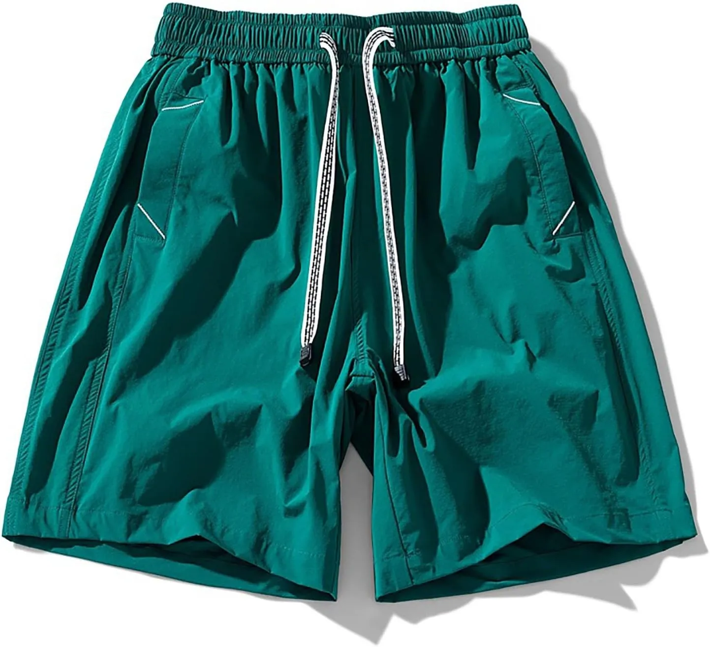 Men's Cargo Shorts Elastic Waist Drawstring Summer Casual Quick Dry Athletic Sport Jogging Shorts with 5 Pocket