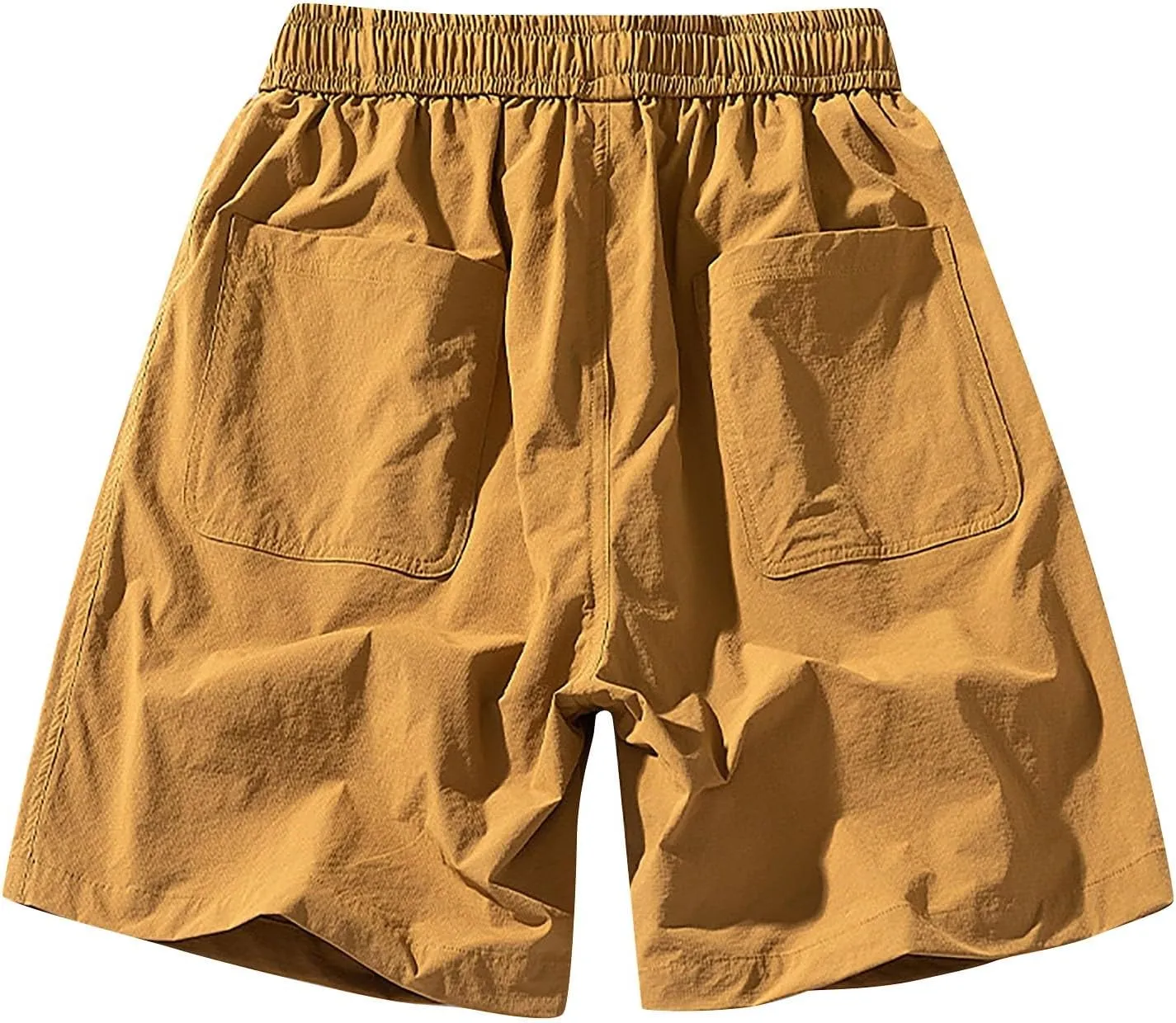 Men's Cargo Shorts Elastic Waist Drawstring Summer Casual Quick Dry Athletic Sport Jogging Shorts with 5 Pocket