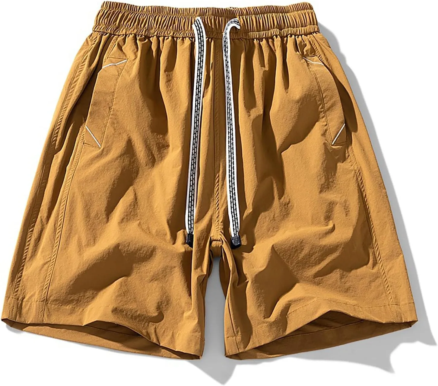 Men's Cargo Shorts Elastic Waist Drawstring Summer Casual Quick Dry Athletic Sport Jogging Shorts with 5 Pocket