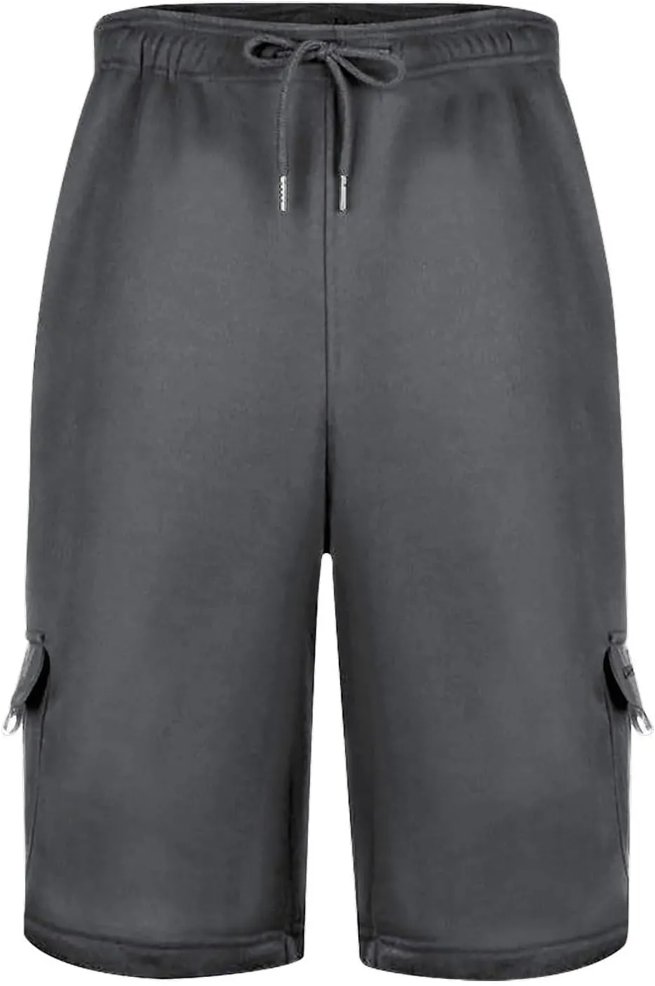 Mens Cargo Shorts Elastic Waist Knee Length Bermuda Sweat Shorts Lightweight Comfy Casual Summer Clothes with Pockets