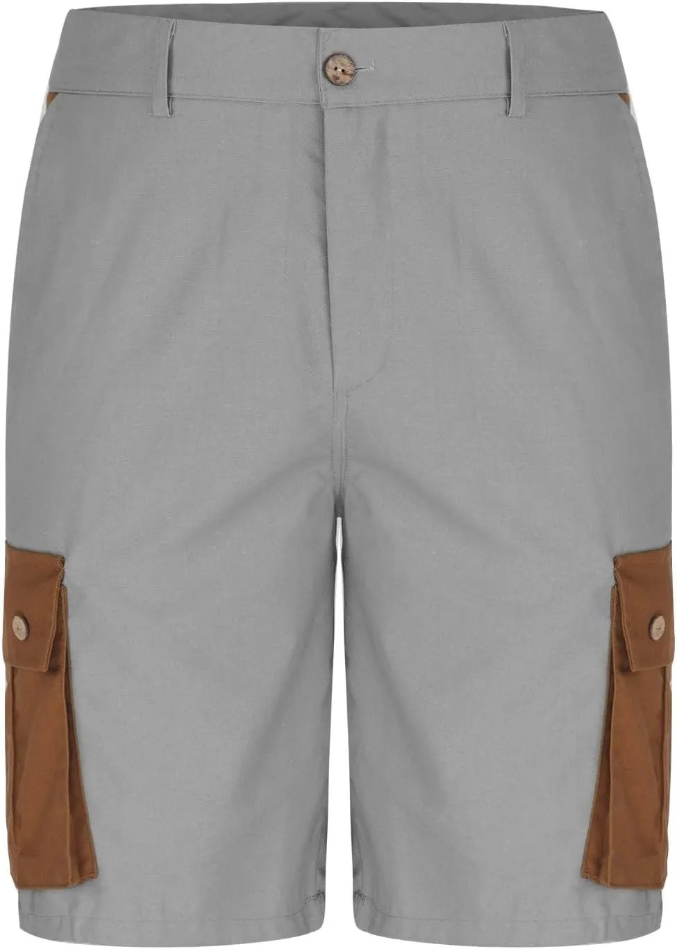 Mens Cargo Shorts Linen Drawstring Straight Casual Bottoms with Multiple Pockets Fashion Patchwork Beach Shorts