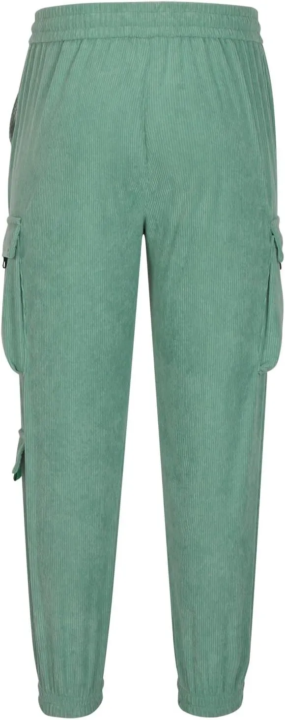 Mens Casual Cargo Pants Stylish Drawstring Athletic Joggers Pant Casual Elastic Waist Plain Cinch Bottom Sweatpants