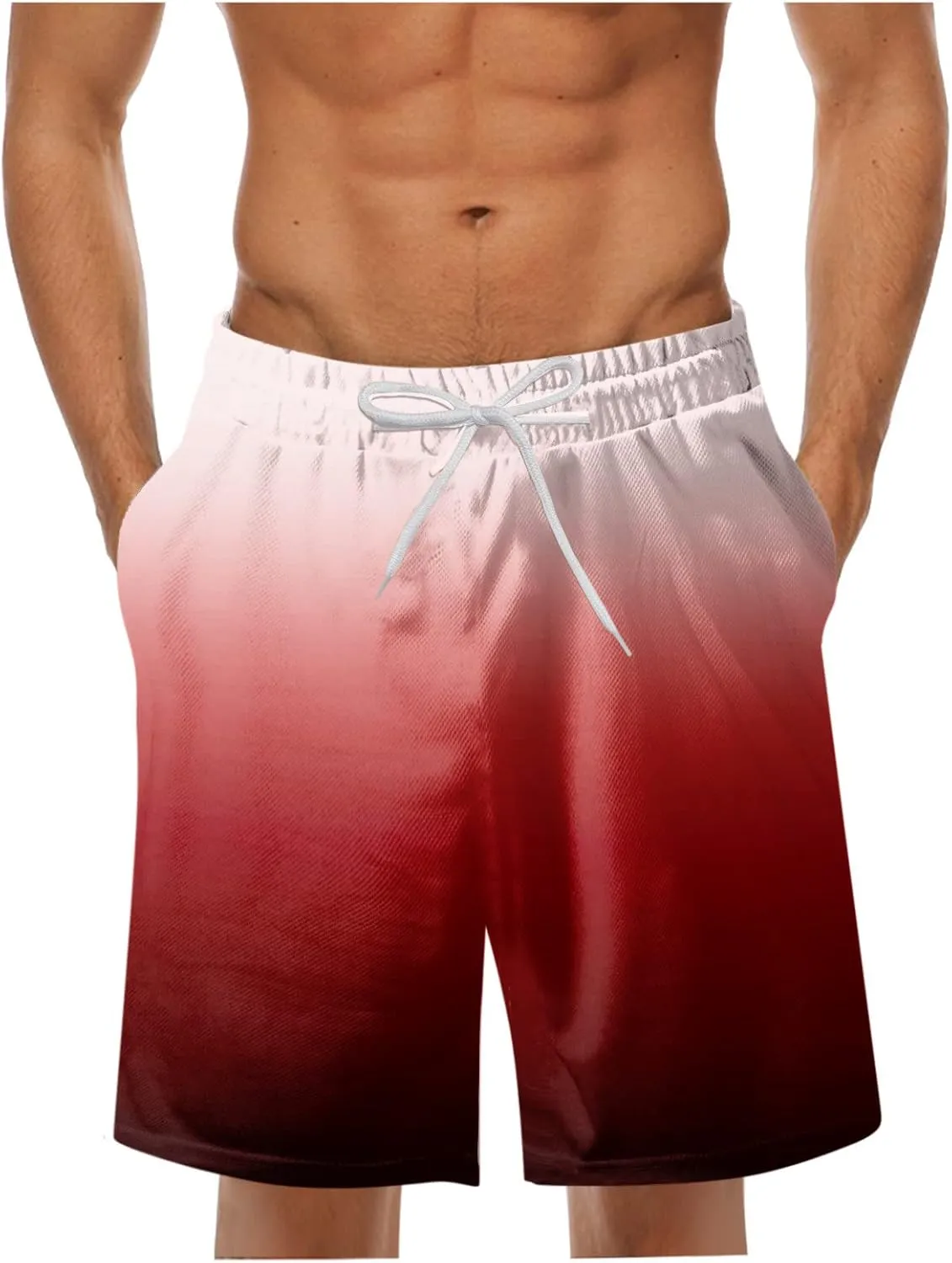 Men's Casual Cotton Linen Shorts Flat Front Short Pant Regular Fit Pants Workout Jogging Beach Shorts Breeches