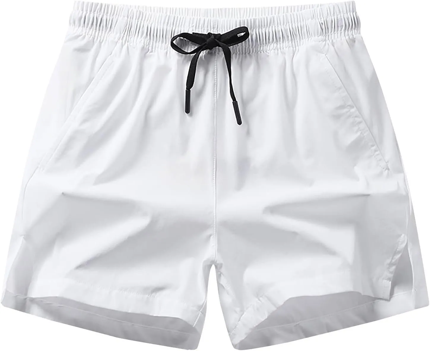 Mens Casual Shorts 5 Inch with Pocket Lightweight Drawstring Workout Athletic Short Pants Quick Dry Active-Shorts