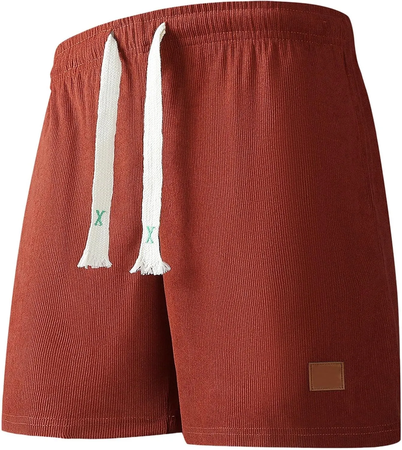 Mens Casual Shorts Casual Cotton Drawstring Summer Short Pants Elastic Waist Lightweight Twill Chino Shorts