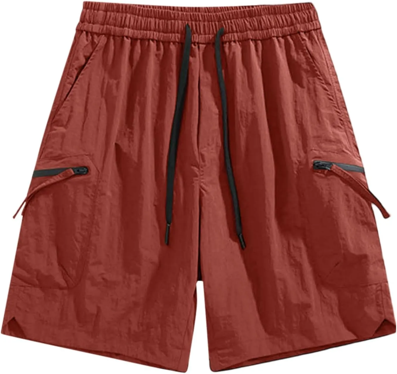 Mens Casual Shorts Casual Cotton Drawstring Summer Short Pants Elastic Waist Lightweight Twill Chino Shorts