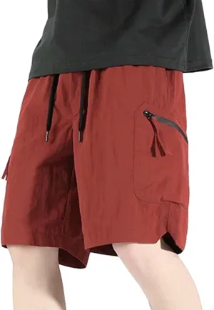 Mens Casual Shorts Casual Cotton Drawstring Summer Short Pants Elastic Waist Lightweight Twill Chino Shorts