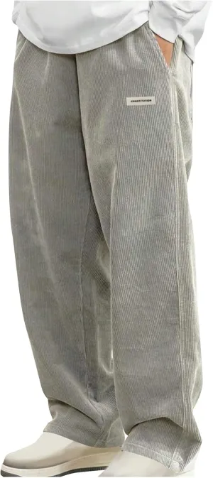 Men's Corduroy Lounge Pants Casual Drawstring Elastic Waist Straight Leg Joggers Going Out Sweatpants with Pockets