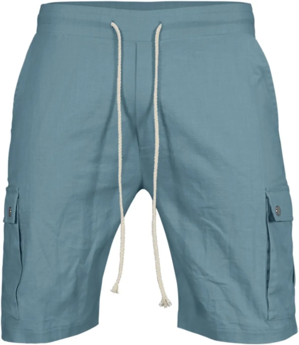 Mens Cotton Cargo Hiking Shorts Lightweight Ripstop Work Utility Shorts Stretch Drawstring Sport Casual Jogger Sweat Shorts
