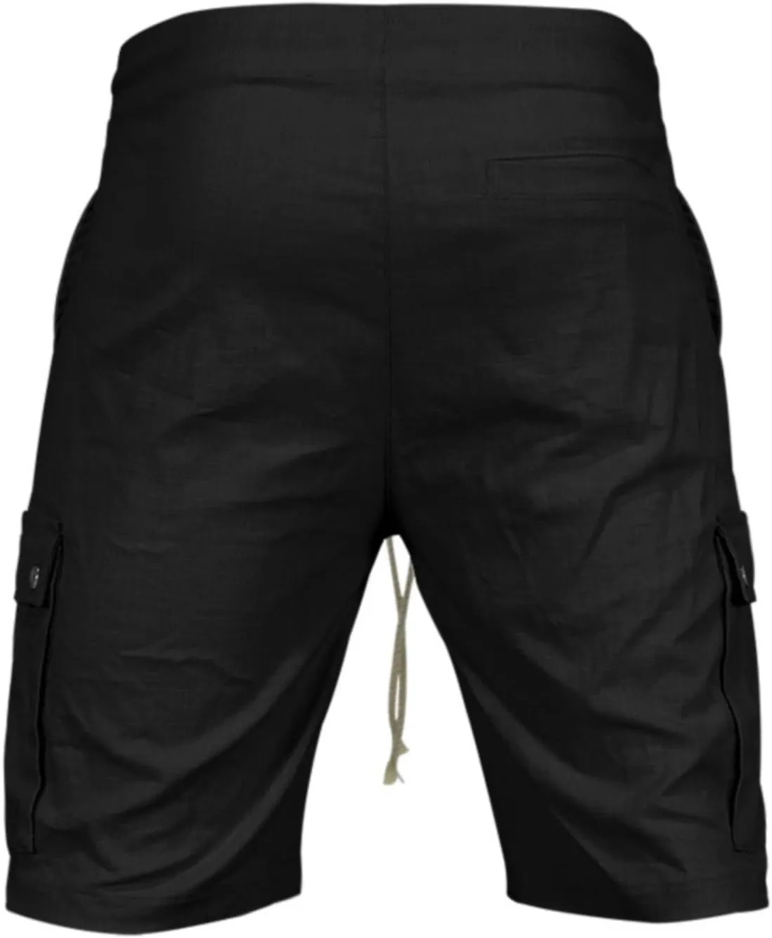 Mens Cotton Cargo Hiking Shorts Lightweight Ripstop Work Utility Shorts Stretch Drawstring Sport Casual Jogger Sweat Shorts
