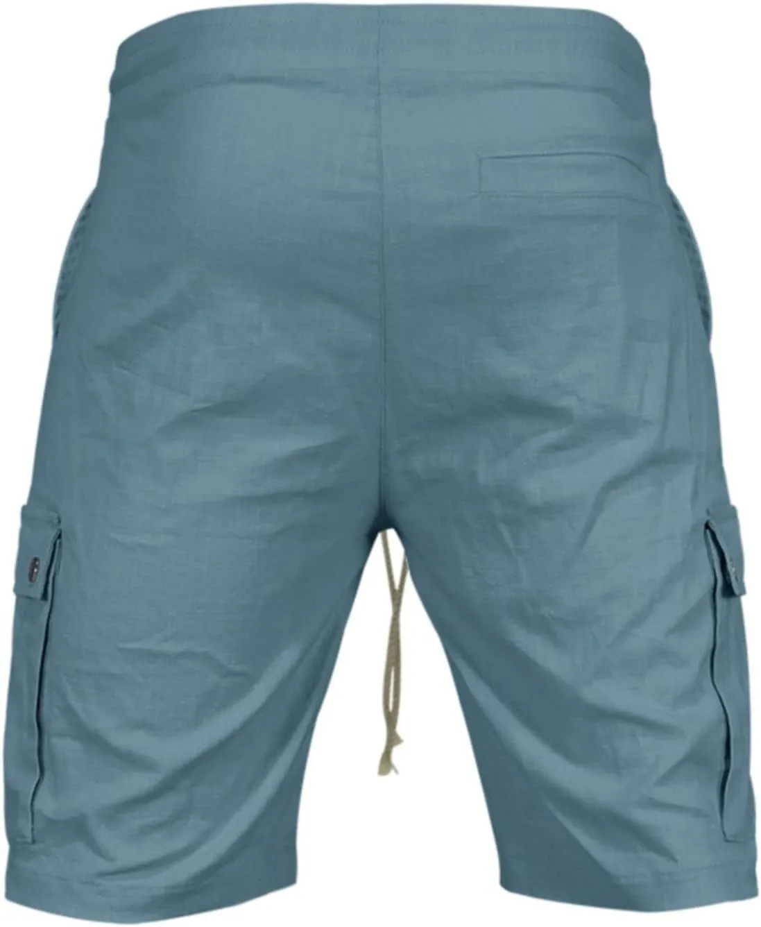 Mens Cotton Cargo Hiking Shorts Lightweight Ripstop Work Utility Shorts Stretch Drawstring Sport Casual Jogger Sweat Shorts