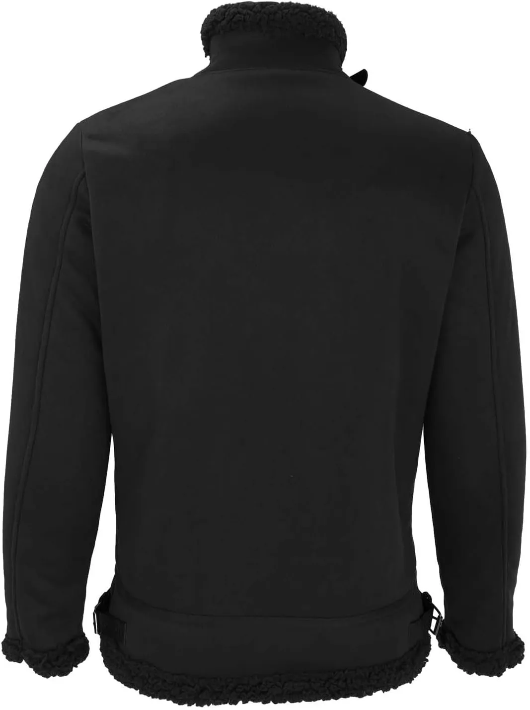 Men's Cropped Winter Sherpa Jacket Casual Suede Leather Windbreaker Trench Coat Thermal Fleece Lined Bomber Jacket