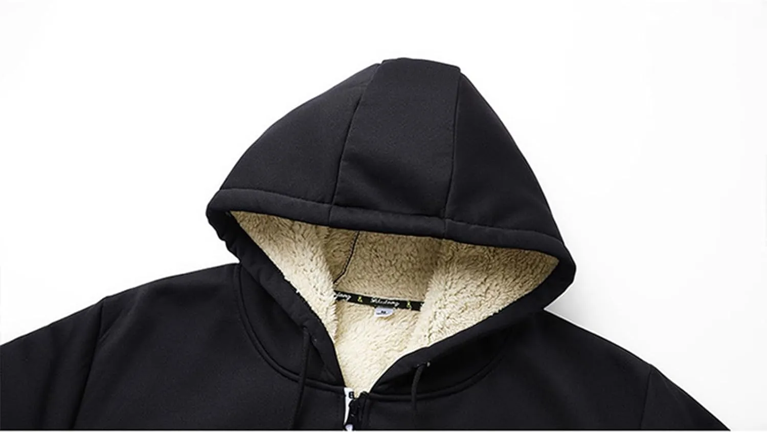 Mens Fleece Jackets Full Zip Heavyweight Hoodie Sherpa Lined Hoodie Winter Work Jackets for Men Fleece Lined Hoodies