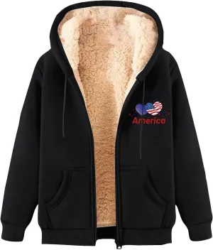Men's Fleece Lined Jackets Zip Up Hoodies Sweatshirts Winter Coats Fashion Warm Sherpa Jacket with Pockets
