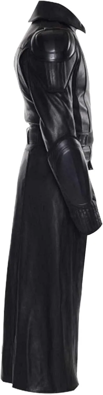 Mens G.I Joe Core Commander Classic Military Style Halloween Outfit Faux Leather Coat