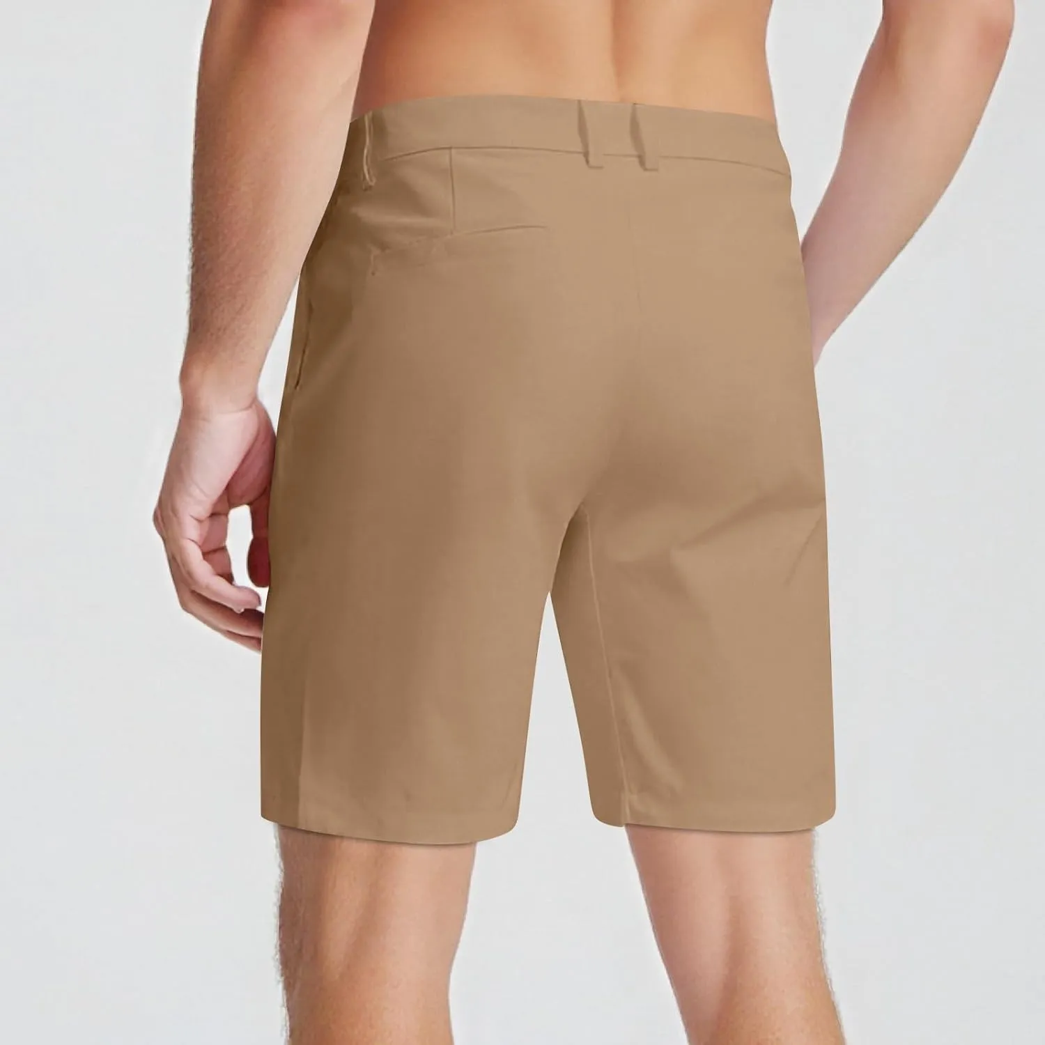 Mens Golf Shorts Classic Fit Flat Front Stretch Lightweight Joggers Work Quick Dry Hiking Travel Pant with Pockets