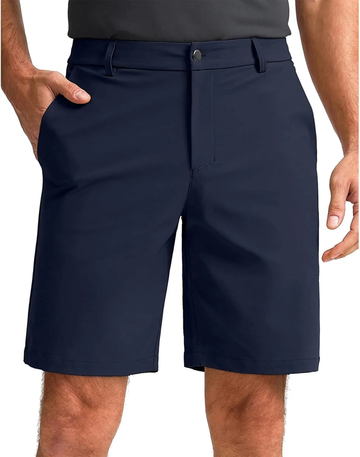 Mens Golf Shorts Classic Fit Flat Front Stretch Lightweight Joggers Work Quick Dry Hiking Travel Pant with Pockets