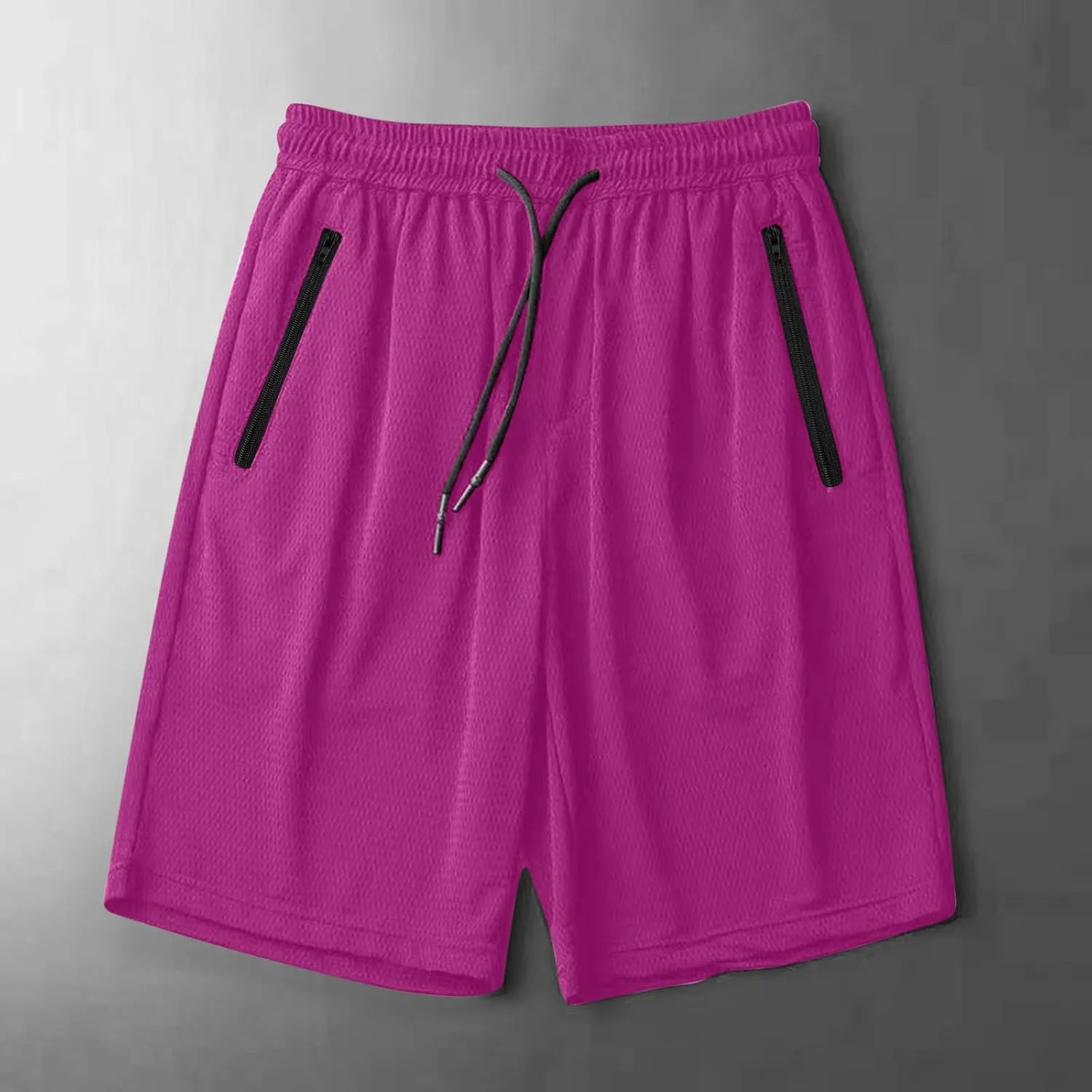 Mens Gym Shorts Mesh Breathable Quick-Dry Basketball Shorts Lightweight Running Sport Half Pants with Zipper Pockets