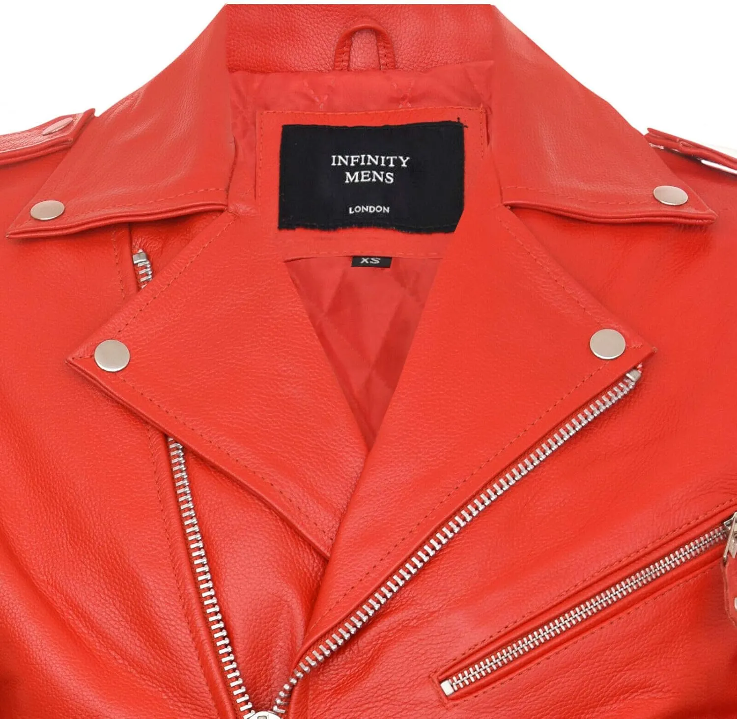 Men's Leather Brando Biker Jacket Rock Motorcycle Retro Hide Biker Jacket