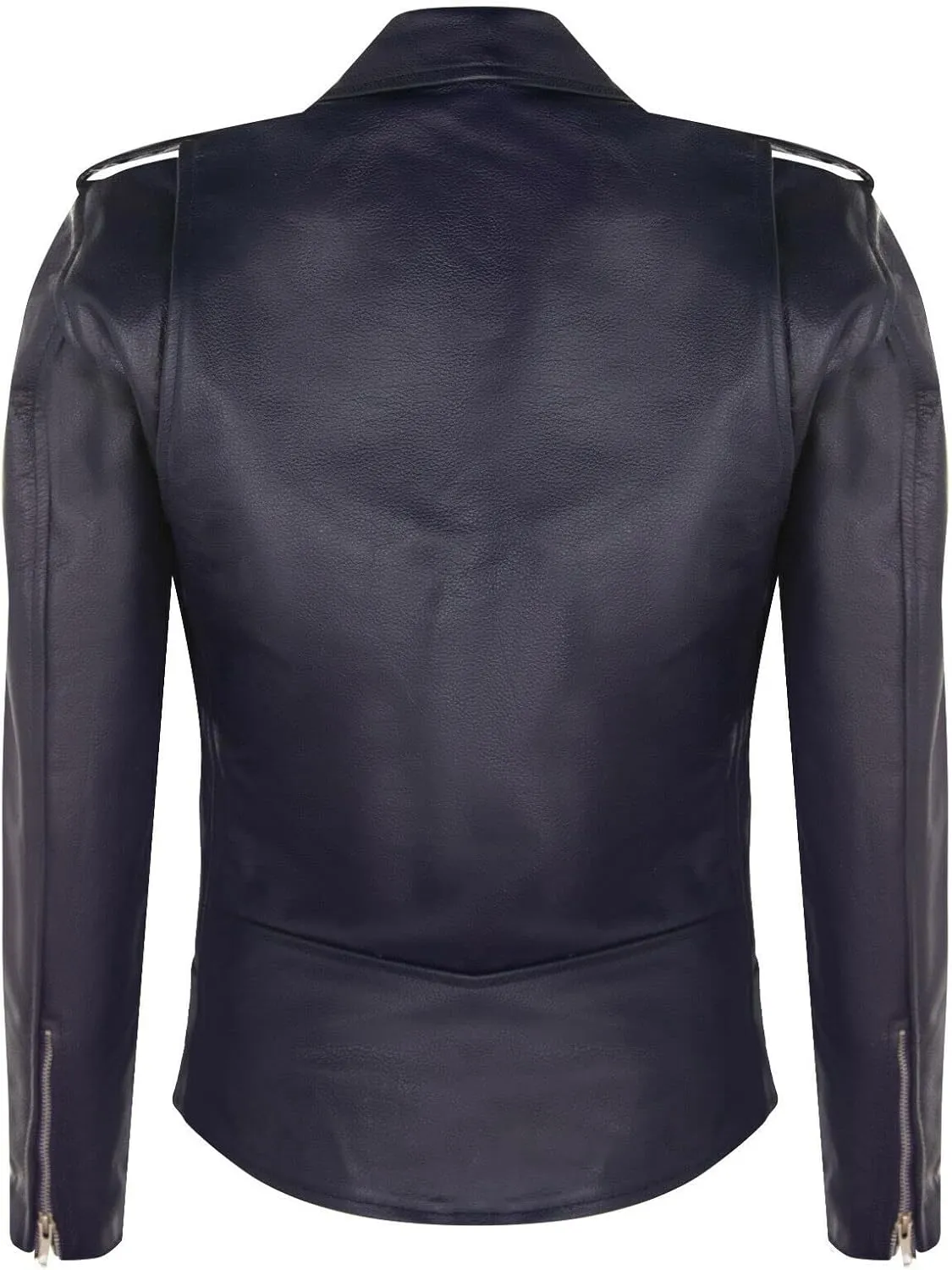 Men's Leather Brando Biker Jacket Rock Motorcycle Retro Hide Biker Jacket