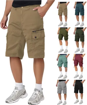 Men's Loose Fit Cargo Shorts with Multi Pockets Outdoor Plus Size Casual Summer Short Pants for Hiking Camping Travel