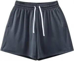 Men's Mesh Shorts Loose Fit Breathable Lightweight Running Sport Pants Fashion Drawstring Casual Shorts with Pockets