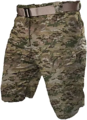 Mens Military Tactical Shorts Flat Front Combat Cargo Shorts Moisture Quick Dry Hiking Pants with Multiple Pockets