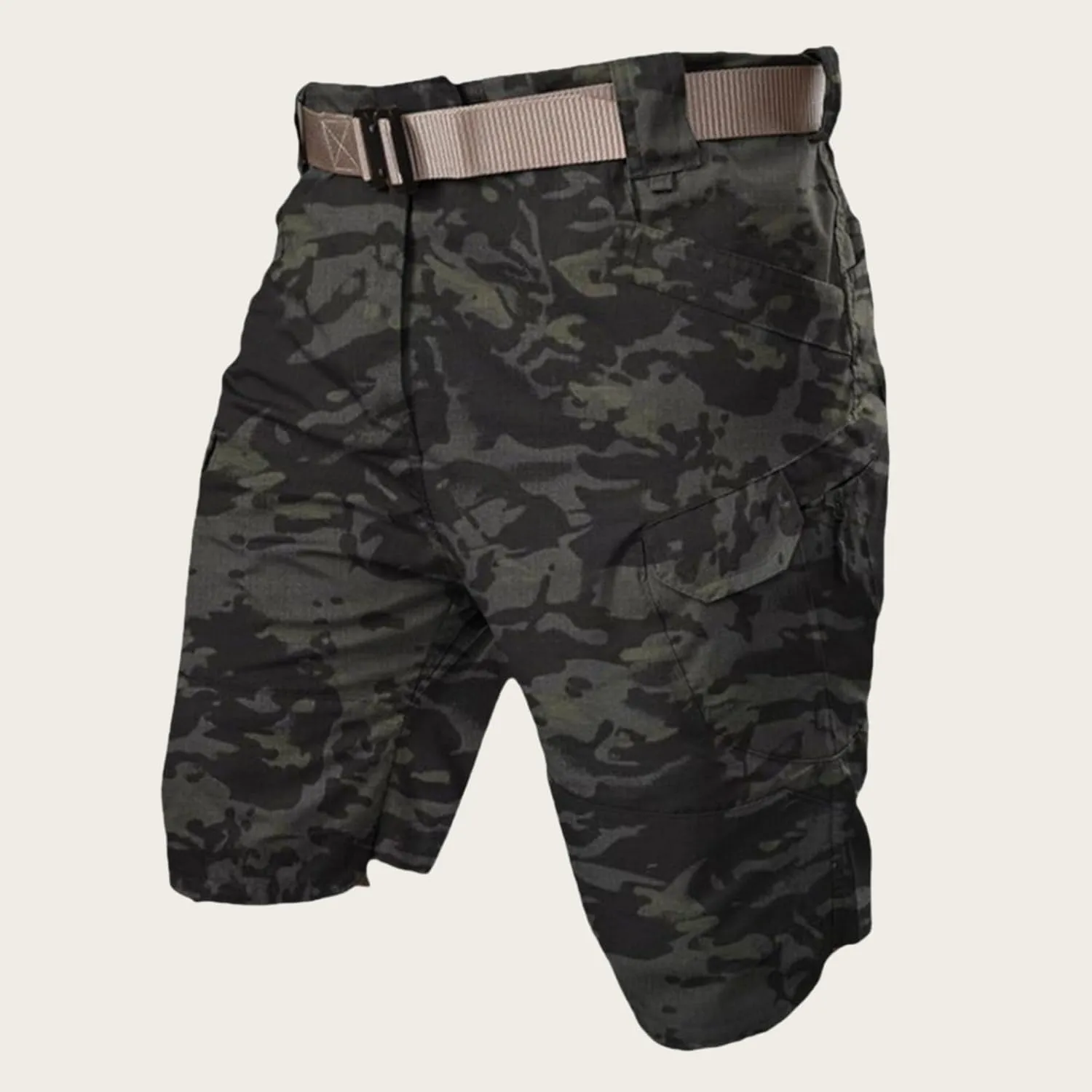 Mens Military Tactical Shorts Flat Front Combat Cargo Shorts Moisture Quick Dry Hiking Pants with Multiple Pockets