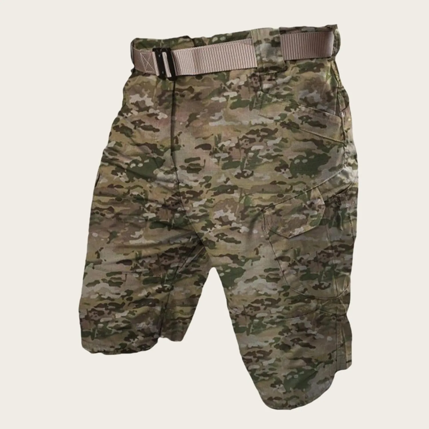 Mens Military Tactical Shorts Flat Front Combat Cargo Shorts Moisture Quick Dry Hiking Pants with Multiple Pockets