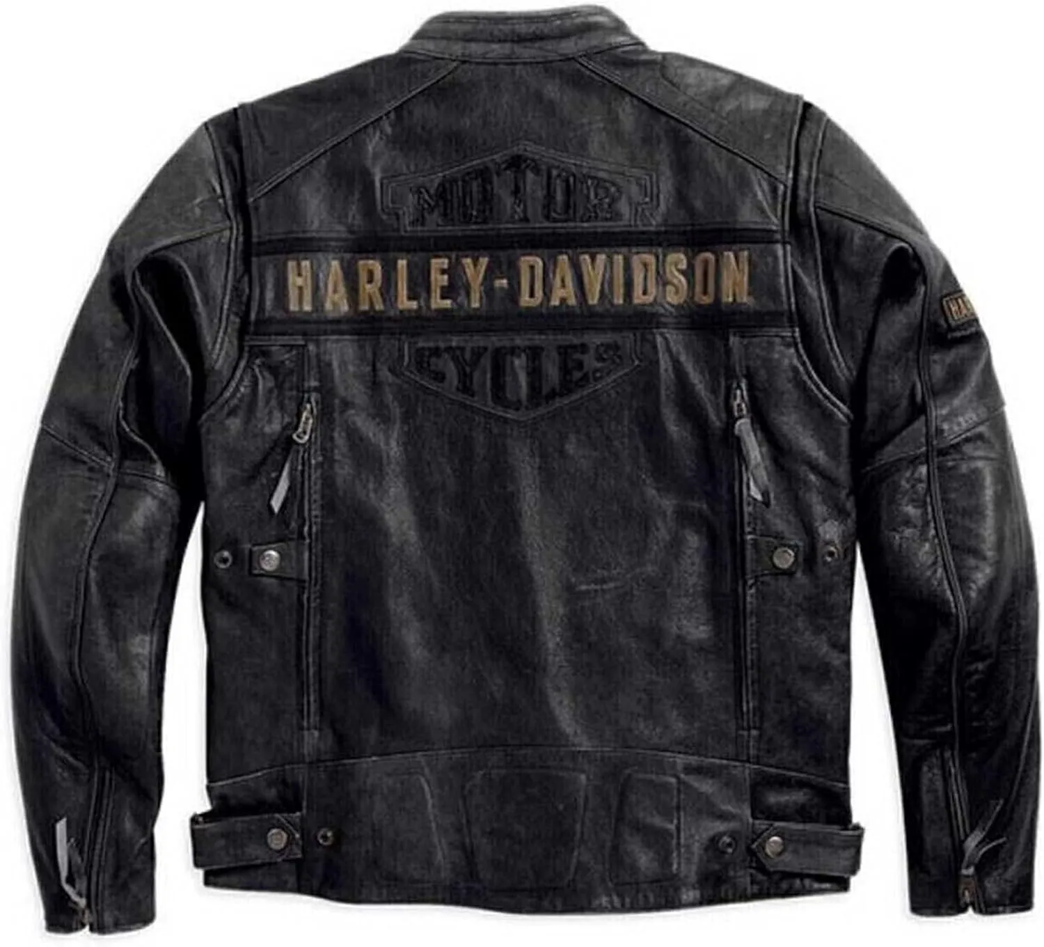 Men’s Passing Link Black Biker Jacket – Motorcycle Triple Vents Moto Cafe Racer Vintage Jacket