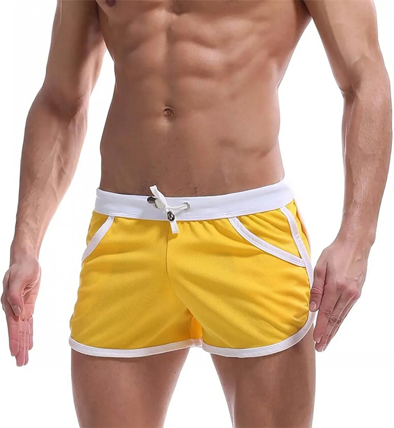 Men's Running Shorts 3 Inch Quick Dry Breathable with Pocket Adjustable Elastic Lace-Up Gym Gym Shorts Pack 2025