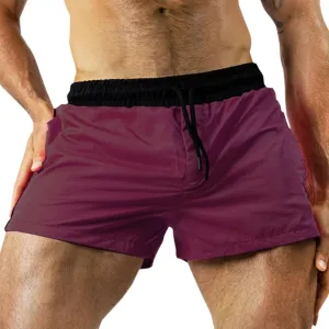 Men's Running Shorts 3 Inch Quick Dry Gym Workout Athletic Jogging Shorts Lightweight Stretch Elastic Waist Sweat Shorts
