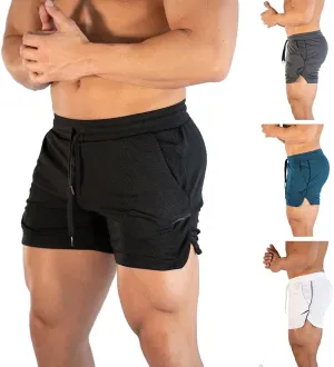 Men's Running Shorts Gym Athletic Workout Lightweight Breathable Summer Quick Dry Sports Shorts with Liner