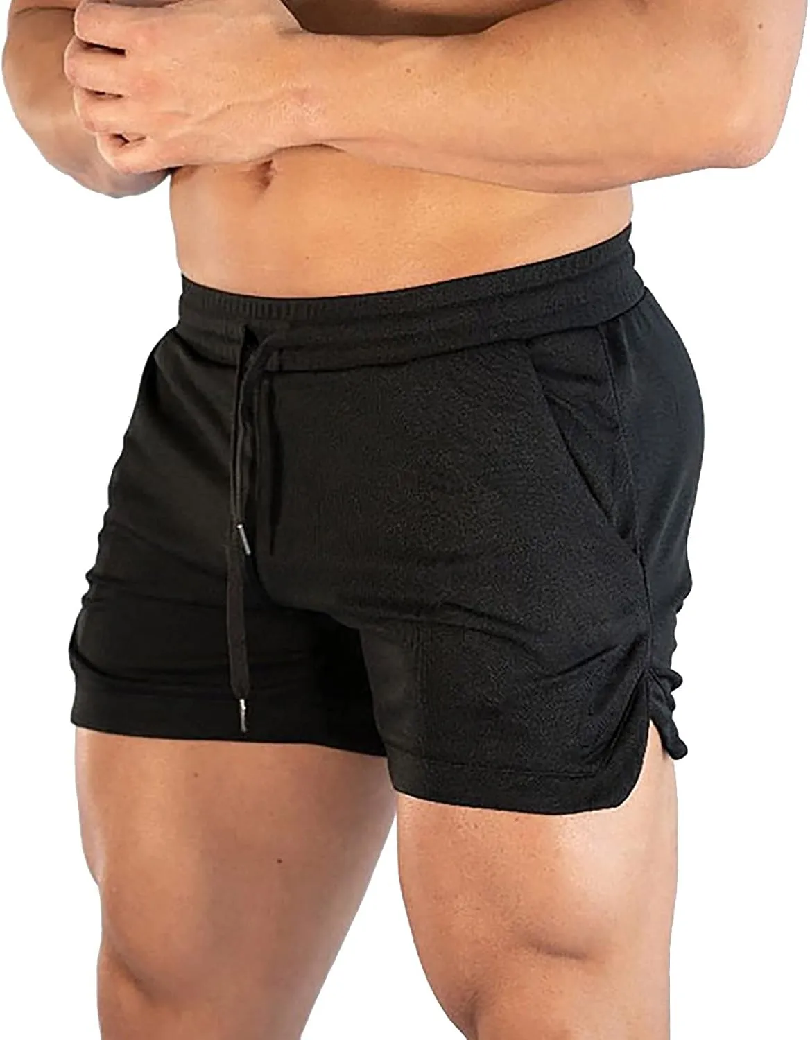 Men's Running Shorts Gym Athletic Workout Lightweight Breathable Summer Quick Dry Sports Shorts with Liner