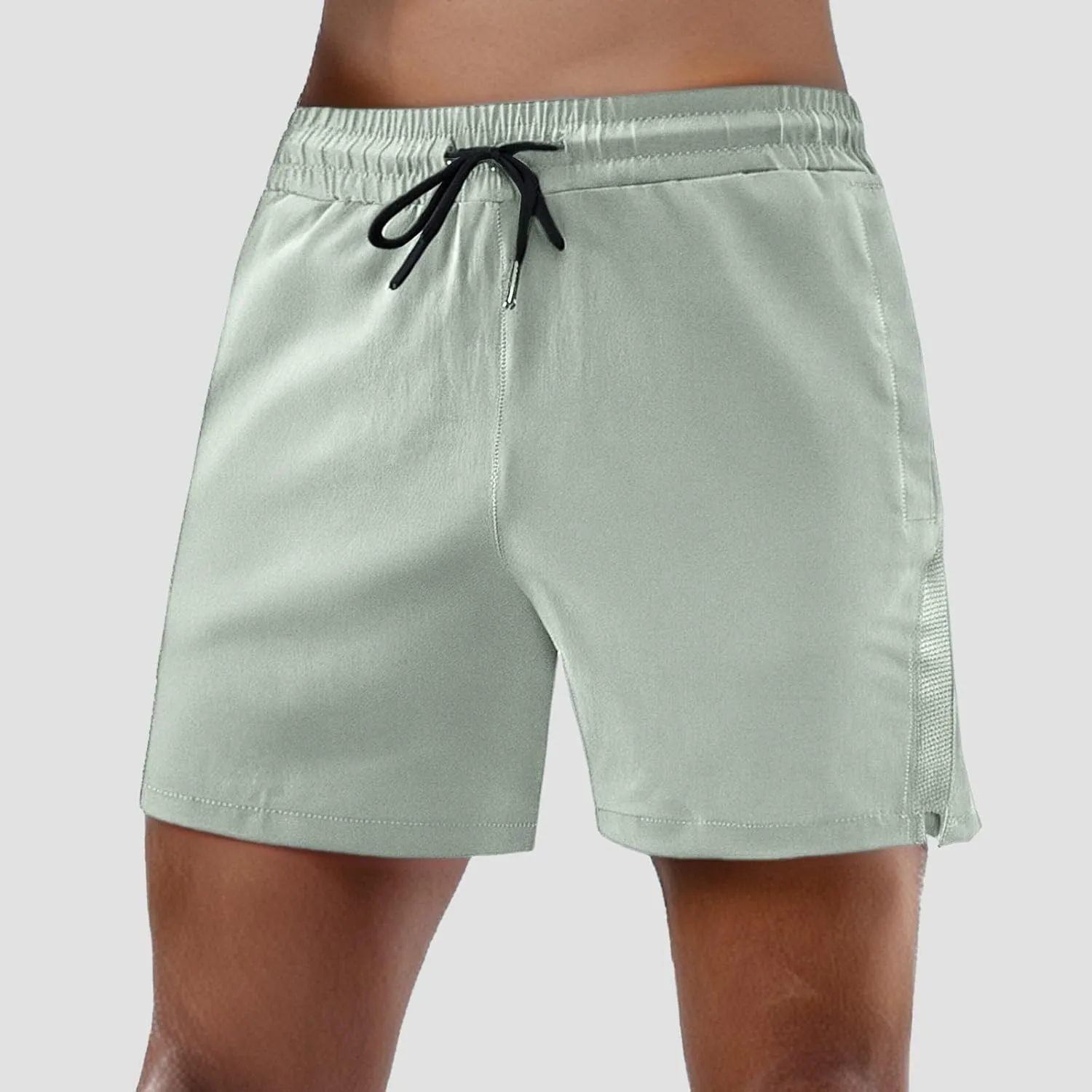 Mens Running Shorts Lightweight Elastic Wasit Stretch Summer Beach Shorts Quick Dry Breathable Basketball Pants with Pockets